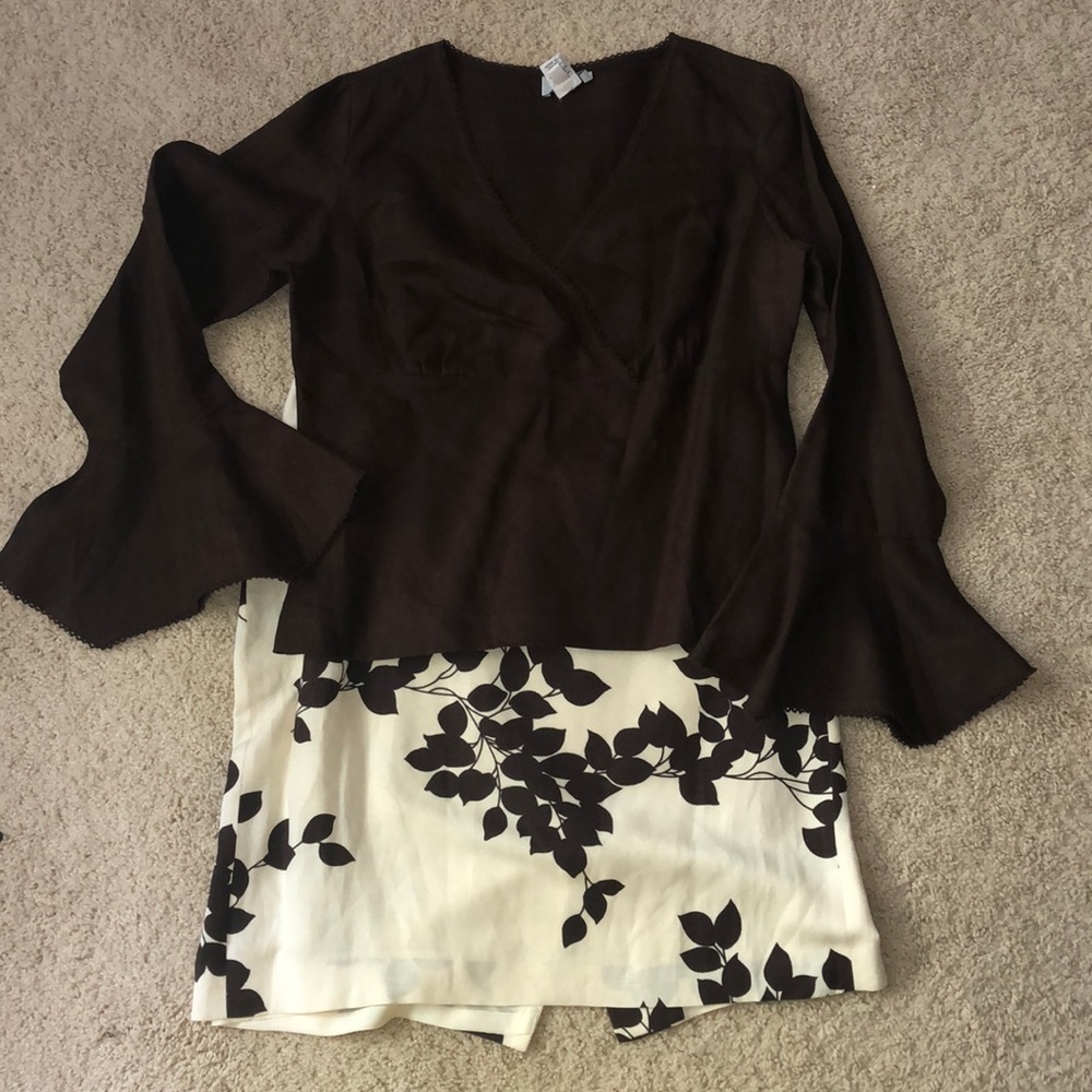 Linen top with matching skirt